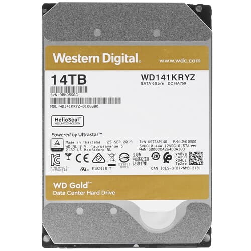 Western Digital 14 ТБ Жесткий диск WD Gold [WD141KRYZ]