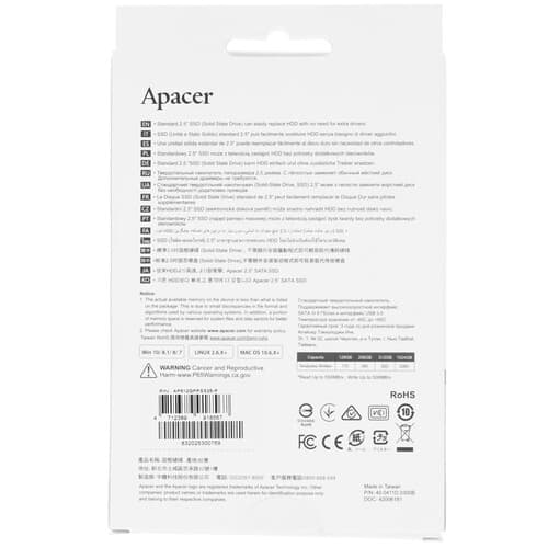 Apacer 512 ГБ 2.5" SATA накопитель Apacer PPSS25 [AP512GPPSS25-R], фото 4