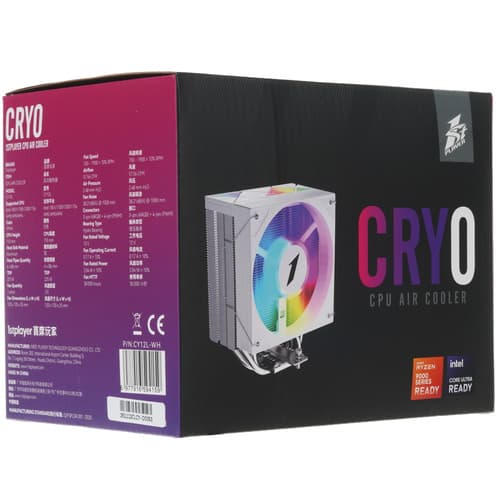 1STPLAYER Кулер для процессора 1STPLAYER CRYO CY12L [CY12L-WH] белый, фото 10
