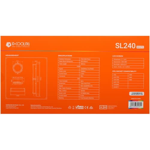 Система охлаждения ID-COOLING SL240  белая thumb 11