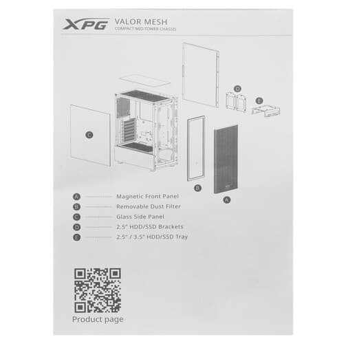 Корпус ADATA XPG VALOR MESH [VALORMESHWOF-BKCWW] черный thumb 13