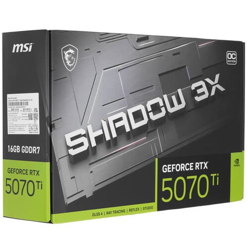MSI Видеокарта MSI GeForce RTX 5070 Ti SHADOW 3X OC [RTX 5070 Ti 16G SHADOW 3X OC], фото 10