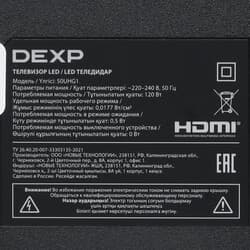 DEXP 50" (127 см) Телевизор DEXP 50UHG1 черный, фото 5