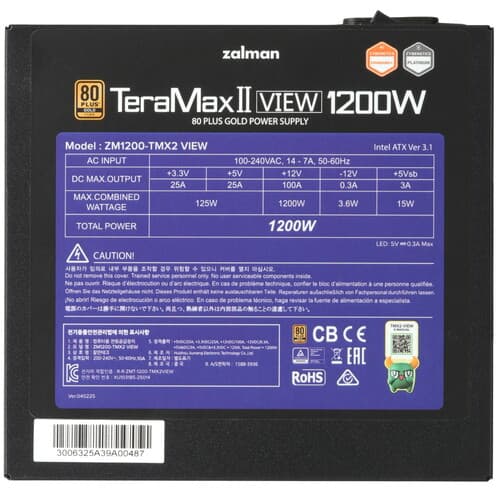 Блок питания ZALMAN TeraMax II VIEW 1200W  черный thumb 4