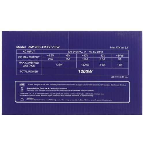 Блок питания ZALMAN TeraMax II VIEW 1200W  черный thumb 9