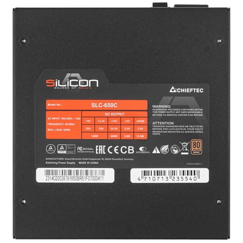 Блок питания Chieftec Silicon 650W [SLC-650C] черный thumb 4