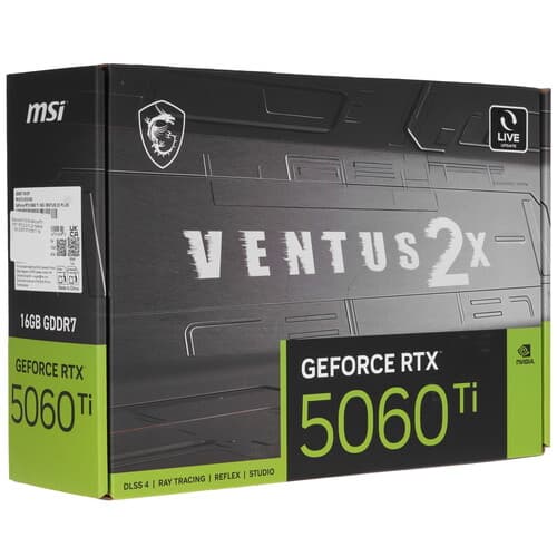 MSI Видеокарта MSI GeForce RTX 5060 Ti VENTUS 2X PLUS [RTX 5060 Ti 16G VENTUS 2X PLUS], фото 9