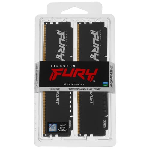 Kingston FURY Оперативная память Kingston FURY Beast Black [KF556C40BBK2-16] 16 ГБ, фото 3