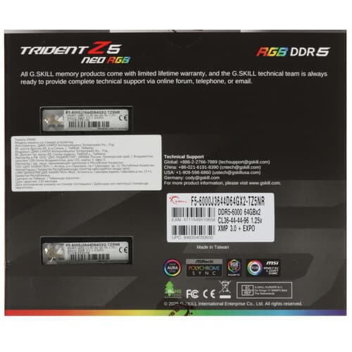 G.Skill Оперативная память G.Skill Trident Z5 Neo RGB [F5-6000J3644D64GX2-TZ5NR] 128 ГБ, фото 4