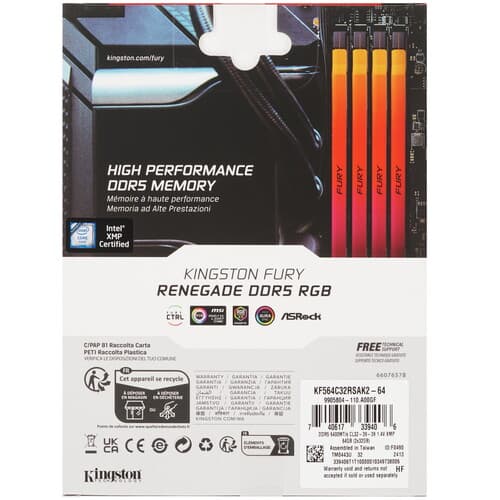 Kingston FURY Оперативная память Kingston FURY Renegade Silver RGB [KF564C32RSAK2-64] 64 ГБ, фото 4
