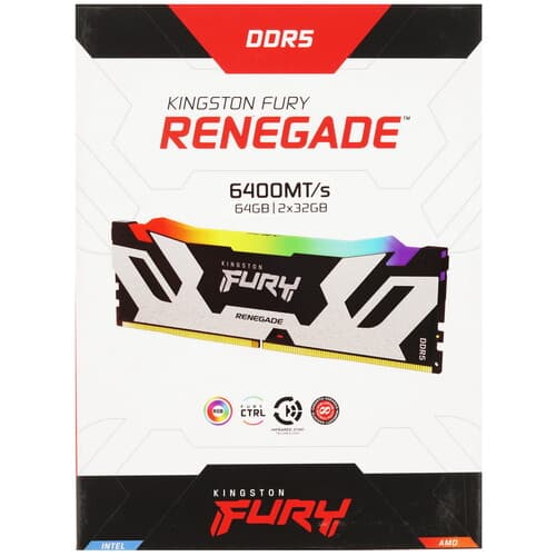 Kingston FURY Оперативная память Kingston FURY Renegade Silver RGB [KF564C32RSAK2-64] 64 ГБ, фото 5