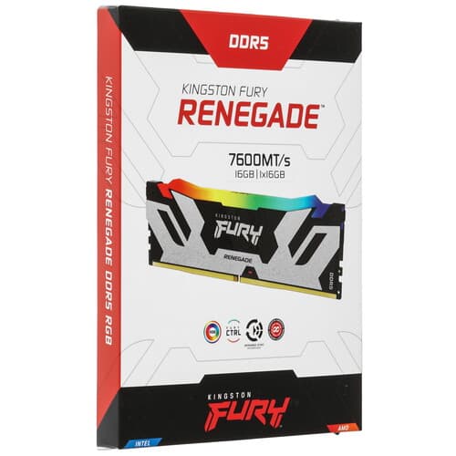 Kingston FURY Оперативная память Kingston FURY Renegade Silver RGB [KF576C38RSA-16] 16 ГБ, фото 6