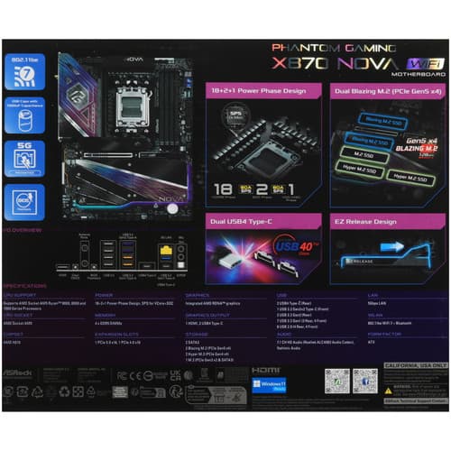 Материнская плата ASRock Phantom Gaming X870 NOVA WIFI thumb 8