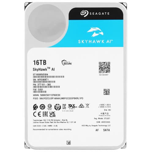 Seagate 16 ТБ Жесткий диск Seagate SkyHawk AI [ST16000VE004]