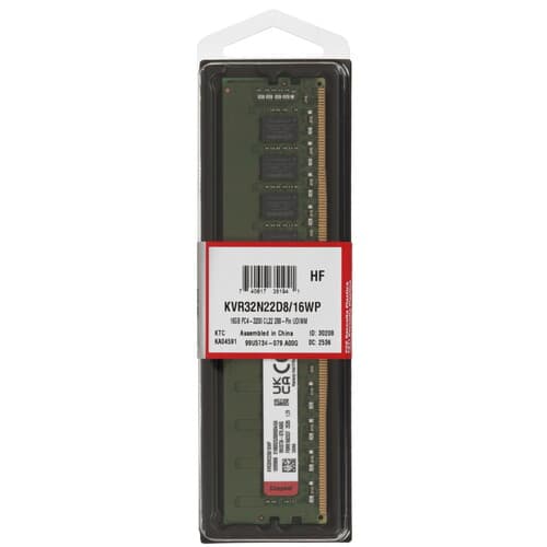 Kingston Оперативная память Kingston ValueRAM [KVR32N22D8/16WP] 16 ГБ, фото 3