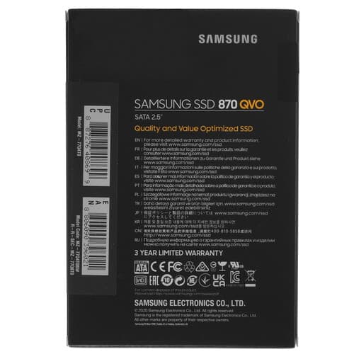 Samsung 4000 ГБ 2.5" SATA накопитель Samsung 870 QVO [MZ-77Q4T0BW], фото 4