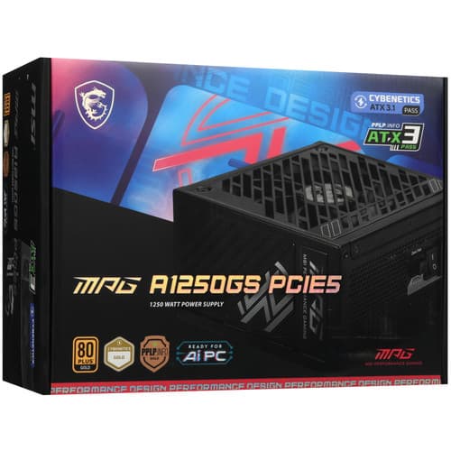 Блок питания MSI MPG A1250GS PCIE5  черный thumb 9