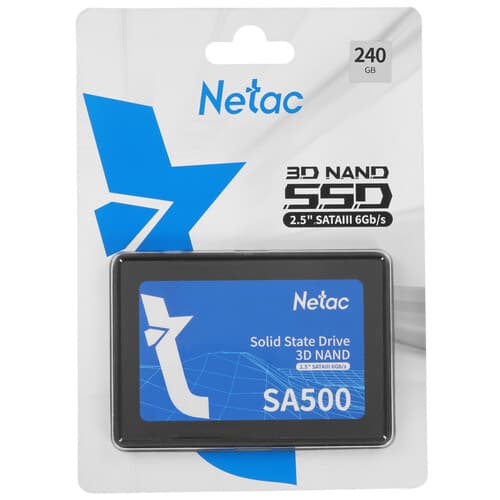Netac 240 ГБ 2.5" SATA накопитель Netac SA500 [NT01SA500-240-S3X]