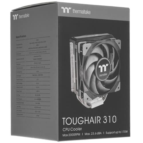 Thermaltake Кулер для процессора Thermaltake TOUGHAIR 310 [CL-P074-AL12BL-A] черный, фото 10