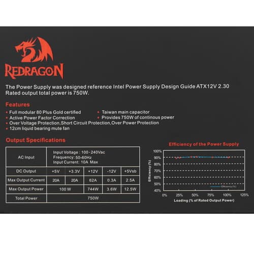 Блок питания Redragon RGPS-750W [70488] черный thumb 8