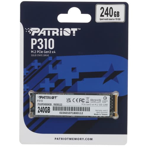 240 ГБ M.2 NVMe накопитель Patriot P310 [P310P240GM28] thumb 1