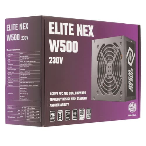 Блок питания Cooler Master ELITE NEX White 500 230V Black Mesh Cable MPW-5001-ACBW-BE1] черный thumb 7