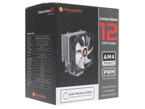 Thermaltake Кулер для процессора Thermaltake Contac Silent 12 [CL-P039-AL12BL-A] черный, фото 9