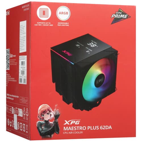 XPG (ADATA) Кулер для процессора ADATA XPG MAESTRO PLUS 62DA [MAESTROPLUS62DA-BKCWW] черный, фото 11
