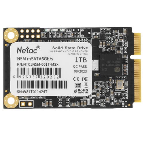 Netac 1000 ГБ MSATA накопитель Netac N5M [NT01N5M-001T-M3X]