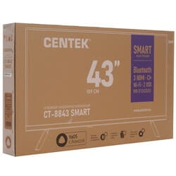 Centek 43" (109 см) Телевизор Centek CT-8843 Smart черный, фото 11