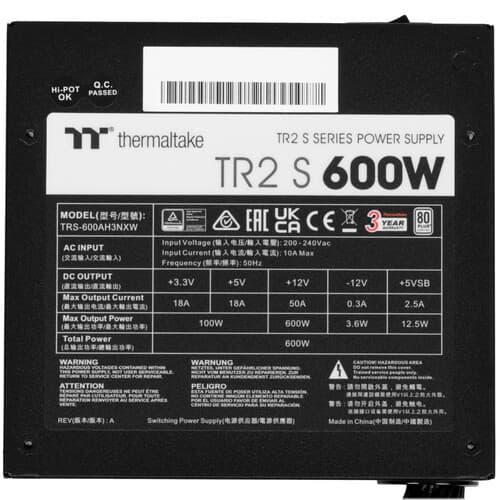 Блок питания Thermaltake TR2 S 600W [PS-TRS-0600NPCWEU-2 черный thumb 4