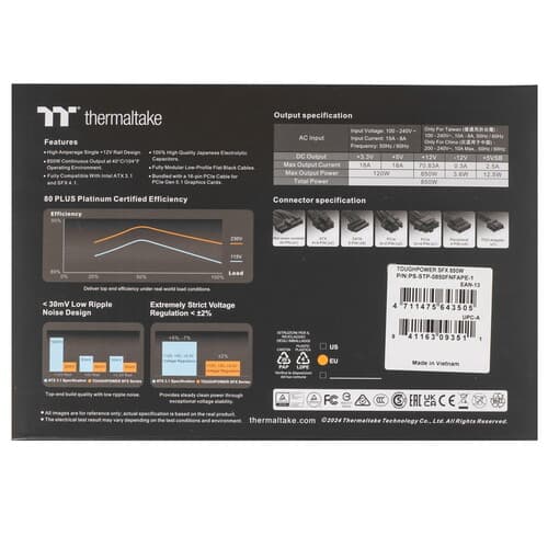 Блок питания Thermaltake Toughpower SFX 850W Platinum [PS-STP-0850FNFAPE-1] черный thumb 9