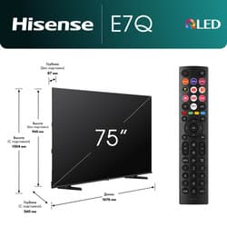 Hisense 75" (190 см) Телевизор Hisense 75E7Q черный, фото 11