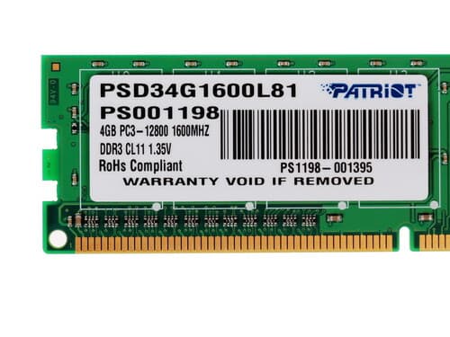 Patriot Memory Оперативная память Patriot Signature [PSD34G1600L81] 4 ГБ, фото 3