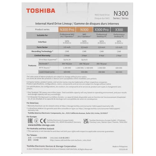 10 ТБ Жесткий диск Toshiba N300 Pro [HDWG71AAZSTB] thumb 5