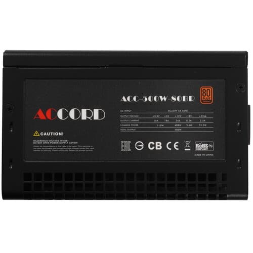 Блок питания Accord ACC-500W-80BR  черный thumb 4