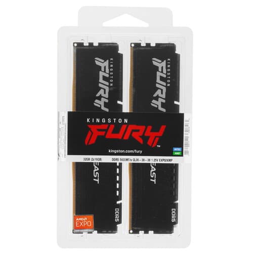 Kingston FURY Оперативная память Kingston FURY Beast Black [KF556C36BBEK2-32] 32 ГБ, фото 4