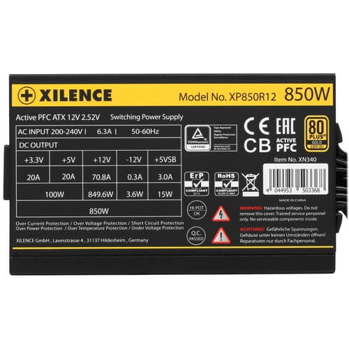 Блок питания Xilence Gaming series XN340 850W [XP850R12] черный thumb 4