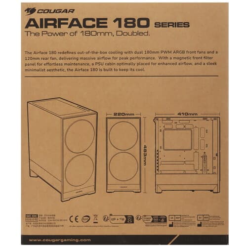 Корпус Cougar Airface 180 RGB [Airface 180 RGB Black] черный thumb 15
