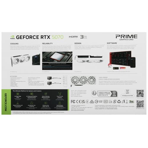 ASUS Видеокарта ASUS GeForce RTX 5070 PRIME WHITE OC Edition [PRIME-RTX5070-O12G-WHITE], фото 10