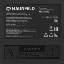 MAUNFELD 43" (109 см) Телевизор Maunfeld MLT43FST02 черный, фото 6