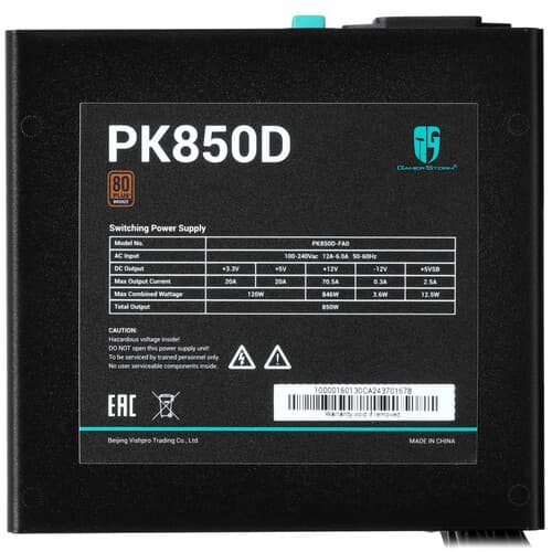 Блок питания DEEPCOOL GamerStorm PK850D [R-PK850D-FA0B-WGEU] черный thumb 4