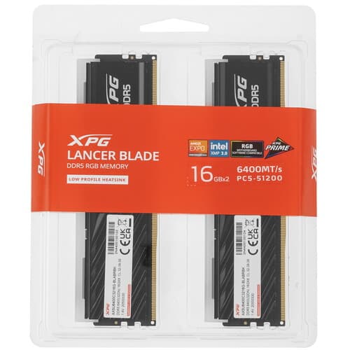 XPG (ADATA) Оперативная память ADATA XPG Lancer Blade RGB [AX5U6400C3216G-DTLABRBK] 32 ГБ, фото 4