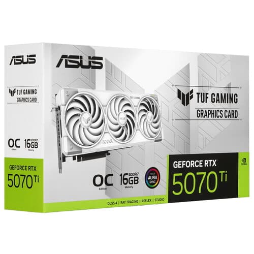ASUS Видеокарта ASUS GeForce RTX 5070 Ti TUF Gaming White OC Edition [TUF-RTX5070TI-O16G-WHITE-GAMING], фото 10