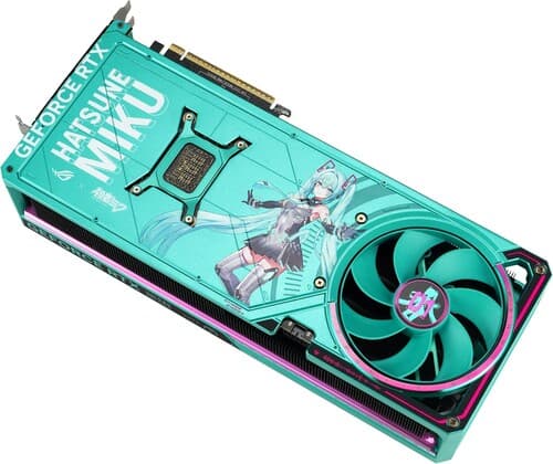 ASUS Видеокарта ASUS GeForce RTX 5080 ROG Astral OC HATSUNE MIKU EDITION [ROG-ASTRAL-RTX5080-O16G-MIKU-W], фото 10