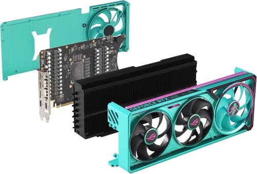 ASUS Видеокарта ASUS GeForce RTX 5080 ROG Astral OC HATSUNE MIKU EDITION [ROG-ASTRAL-RTX5080-O16G-MIKU-W], фото 13