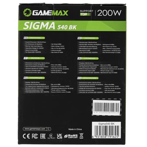 GameMax Кулер для процессора GameMax Sigma 540  черный, фото 10