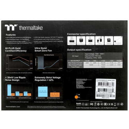 Блок питания Thermaltake Toughpower GF1 Snow 750W [PS-TPD-0750FNFAGE-W] белый thumb 7