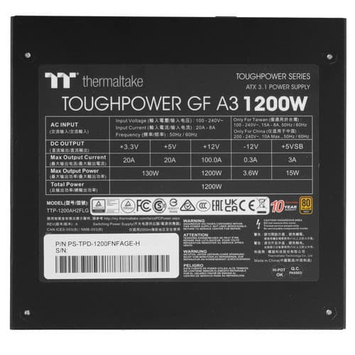 Блок питания Thermaltake Toughpower GF A3 Gold 1200W - TT Premium Edition [PS-TPD-1200FNFAGE-H] черный thumb 4