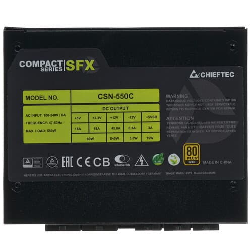 Блок питания Chieftec COMPACT 550W [CSN-550C] черный thumb 4